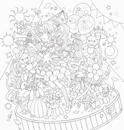 Romantic Gothic. Coloring book