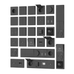 Накладка для розеток RJ45+SAT, 2-я, черный, серия R98