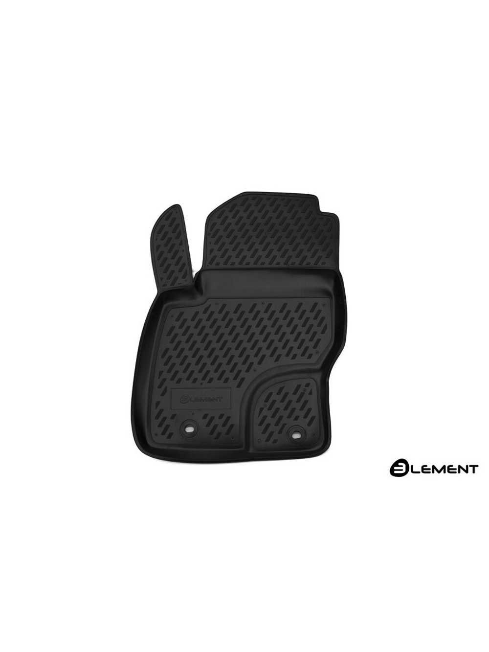 Коврик в салон FORD Focus II, 2004-2011, передний левый, 1 шт. (полиуретан) ELEMENT1603210KFL