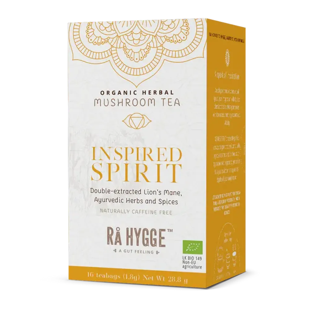 RA HYGGE Herbal Mushroom Tea Insipred Spirit - Lion&#39;s Mane 16 bags 28.8g.