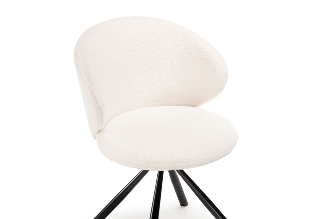 Стул на металлокаркасе Solomon крутящийся white / black