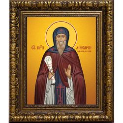 Макарий Высокоезерский преподобный. Икона на холсте.