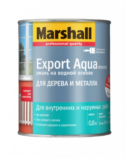 Эмаль Marshall Export Aqua белая глянцевая (0,8л)