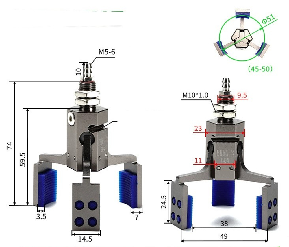 Jx3-ehrg-50 (with magnetic wiring, curved with rubber pad)