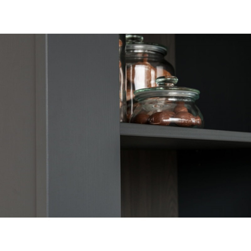 Шкаф для посуды «Форест» узкий 1 дверь 2 ящика серый 7012/бейц-масло