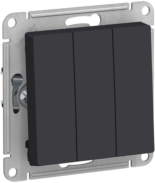 Выключатель 3-кл. СП AtlasDesign 10А IP20 10AX механизм карбон