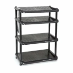 Этажерка для обуви "Комфорт"(4 полки) черного цвета