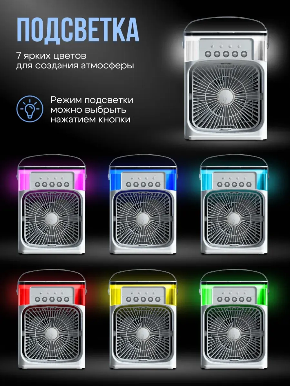 Увлажнитель с вентилятором кондиционер комнатный