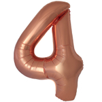 Шар фольгированный Цифра 4 101 см (Бронзовый)