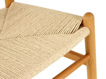 Стул деревянный обеденный с мягким сиденьем Wishbone Премиум