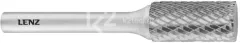 Борфреза твердосплавная LENZ форма A (цилиндр с гладким торцом), 6х18х6х50 мм, насечка №3, без покрытия, арт. LZBA 065 N3