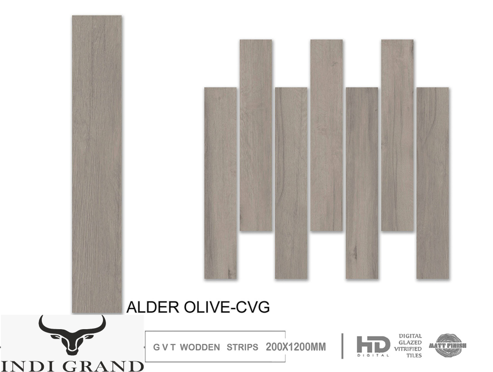 Керамогранит Carving 20x120cm GVT Matt Finish Alder Olive-CVG