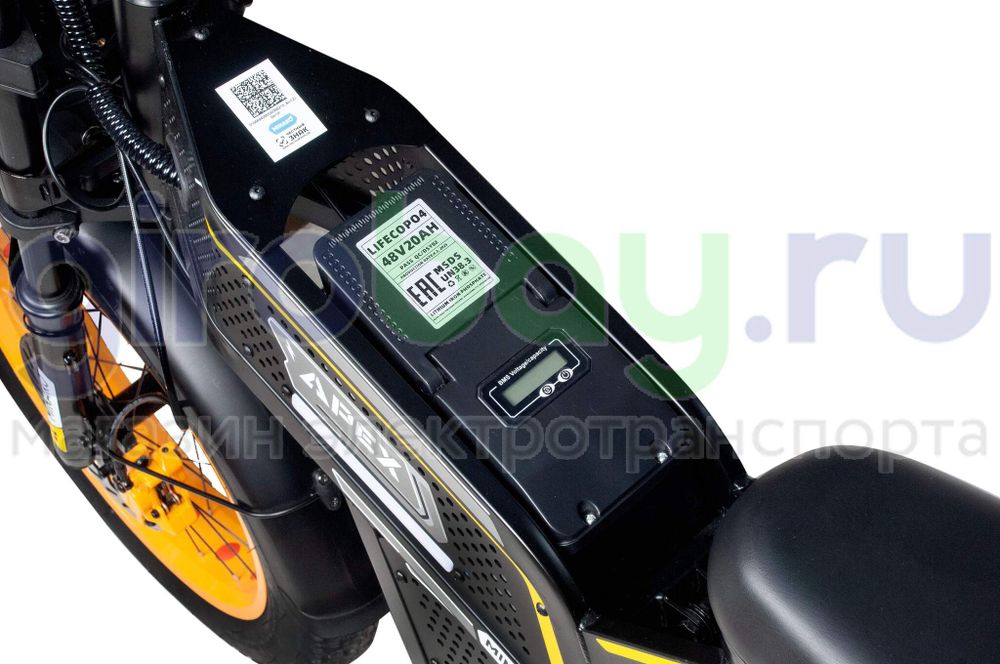 Электровелосипед Minako APEX (48V/20Ah) - Желтый фото №11