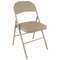 Стул складной BRABIX "Golf Plus CF-003 Комфорт", бежевый каркас, кожзам бежевый, 531567