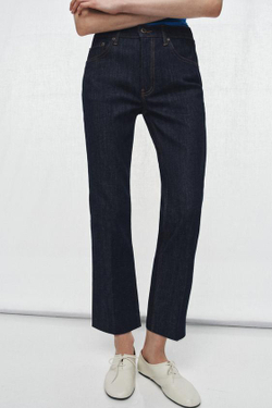 ZARA ДЖИНСЫ BOOTCUT СО СРЕДНЕЙ ПОСАДКОЙ — ZW COLLECTION, СИНИЙ