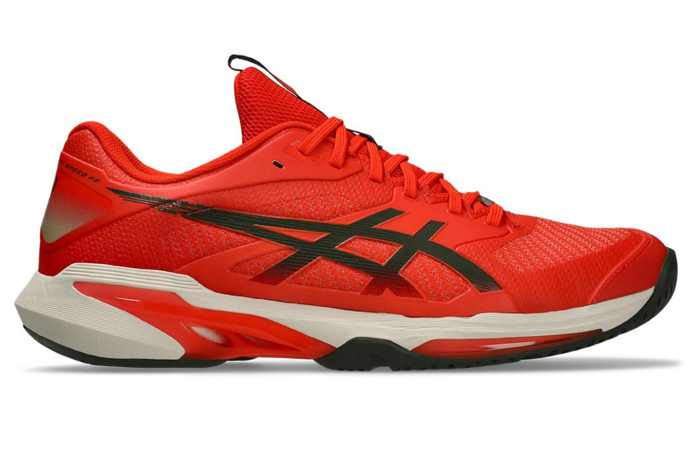 Мужские кроссовки теннисные Asics Solution Speed FF 4 - cherry tomato/vintage khaki