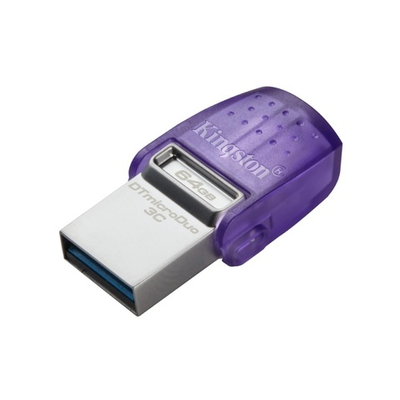 Флеш накопитель Kingston 64Gb DataTraveler microDuo 3C DTDUO3CG3/64GB USB3.0 фиолетовый