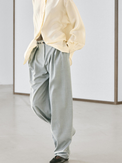 Massimo Dutti Свободные брюки с вытачками, сине-серый