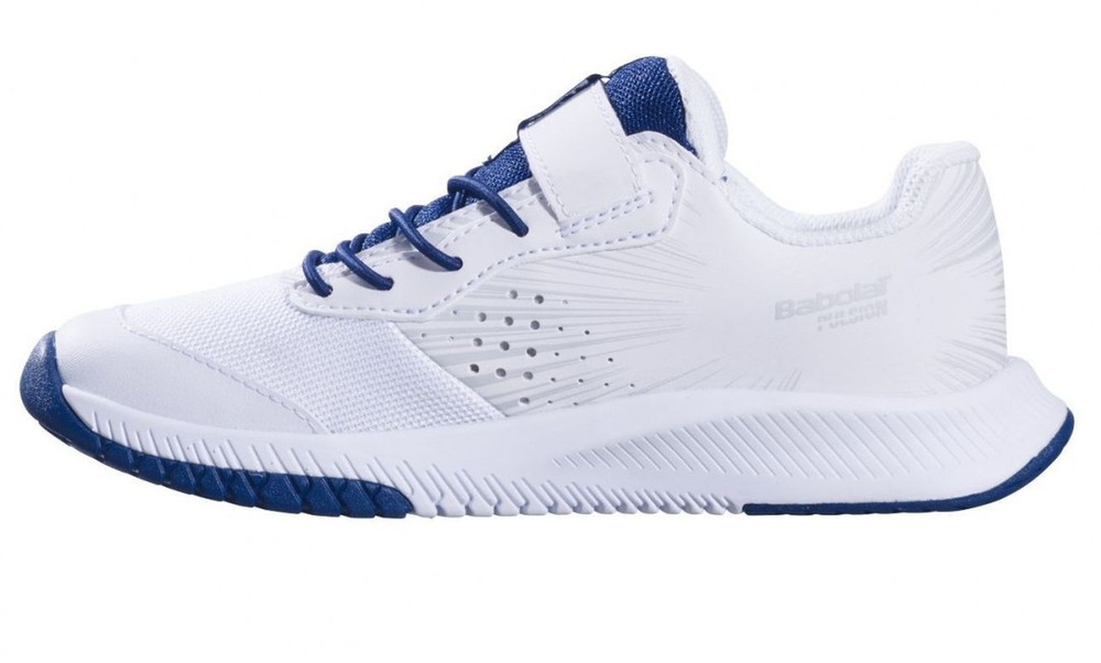 Детские теннисные кроссовки Babolat Pulsion All Court Kid - white/estate blue