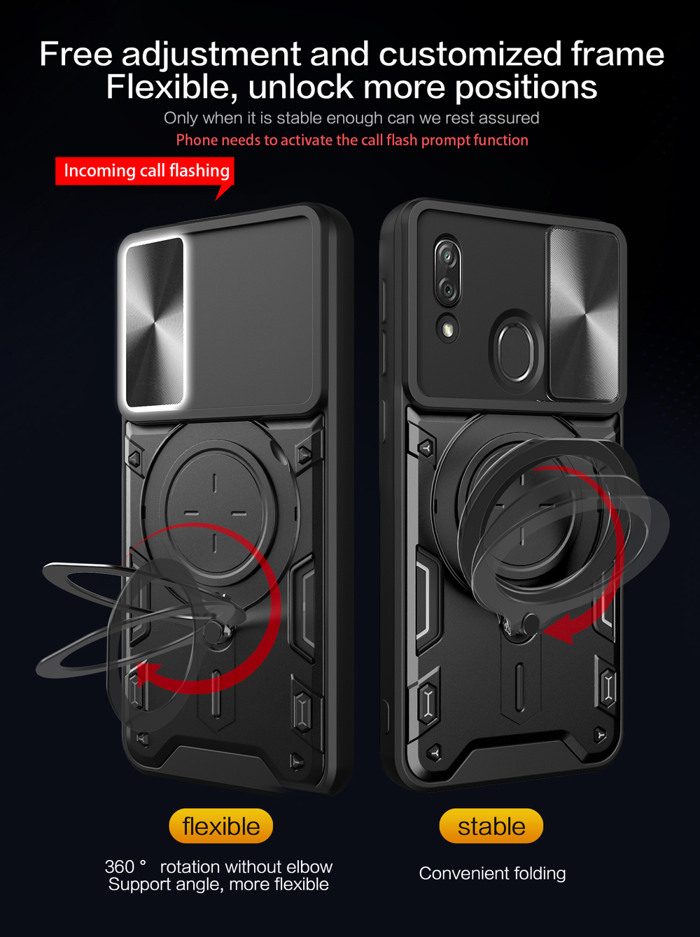 Чехол с кольцом Big Ring Case для ZTE Blade V10 Vita