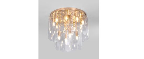 Потолочная люстра со стеклянными плафонами 13*E14  золото 60170 Claire Eurosvet.