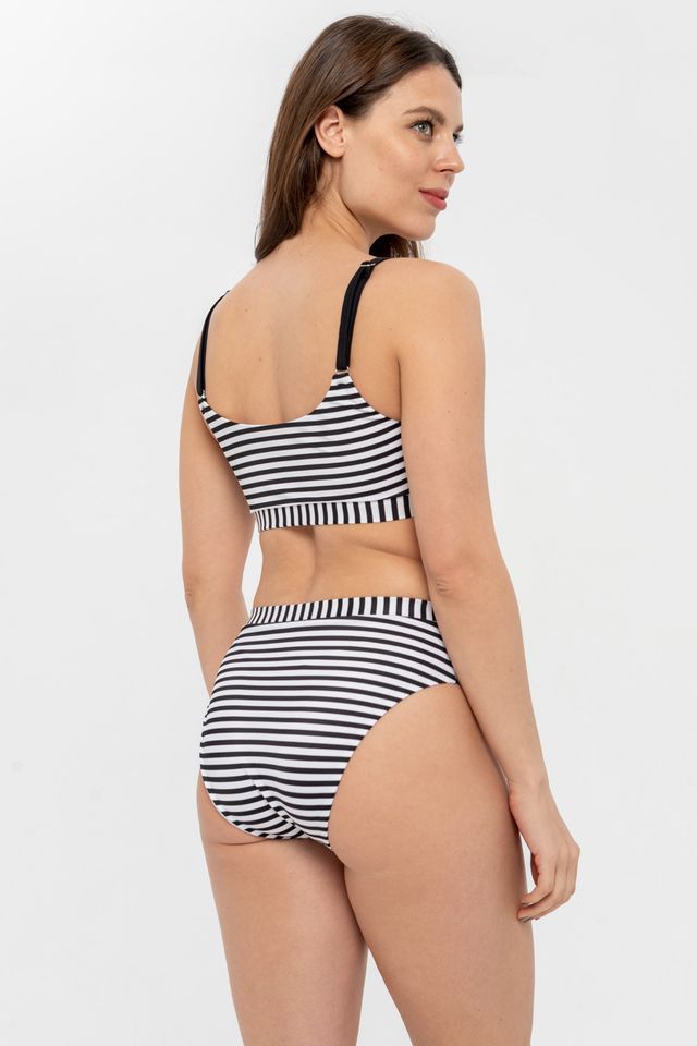 Слипы макси в черно белую полоску из коллекции Spicy Stripes