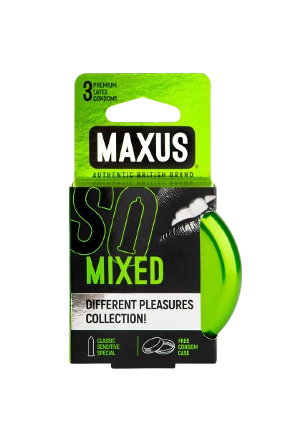 Презервативы Maxus Mixed, три вида в металлическом кейсе