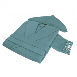 Халат хлопковый Hamam Meyzer Tassels бирюзовый