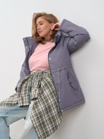 Парка  женская демисезонная "Апрель" серый