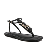 Кожаные босоножки TWINSET - черный(221TCP022)