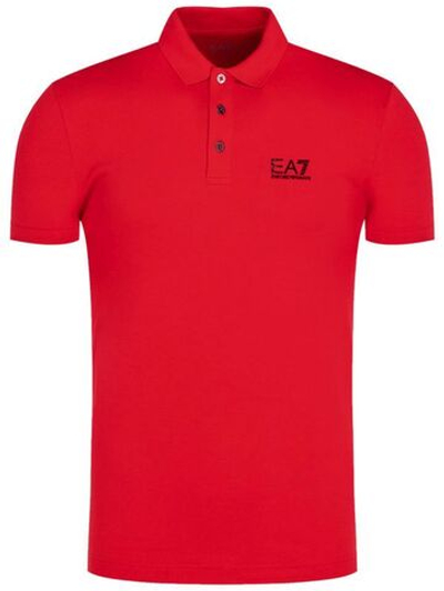 Мужское поло теннисное EA7 Man Jersey Polo Shirt - racing red