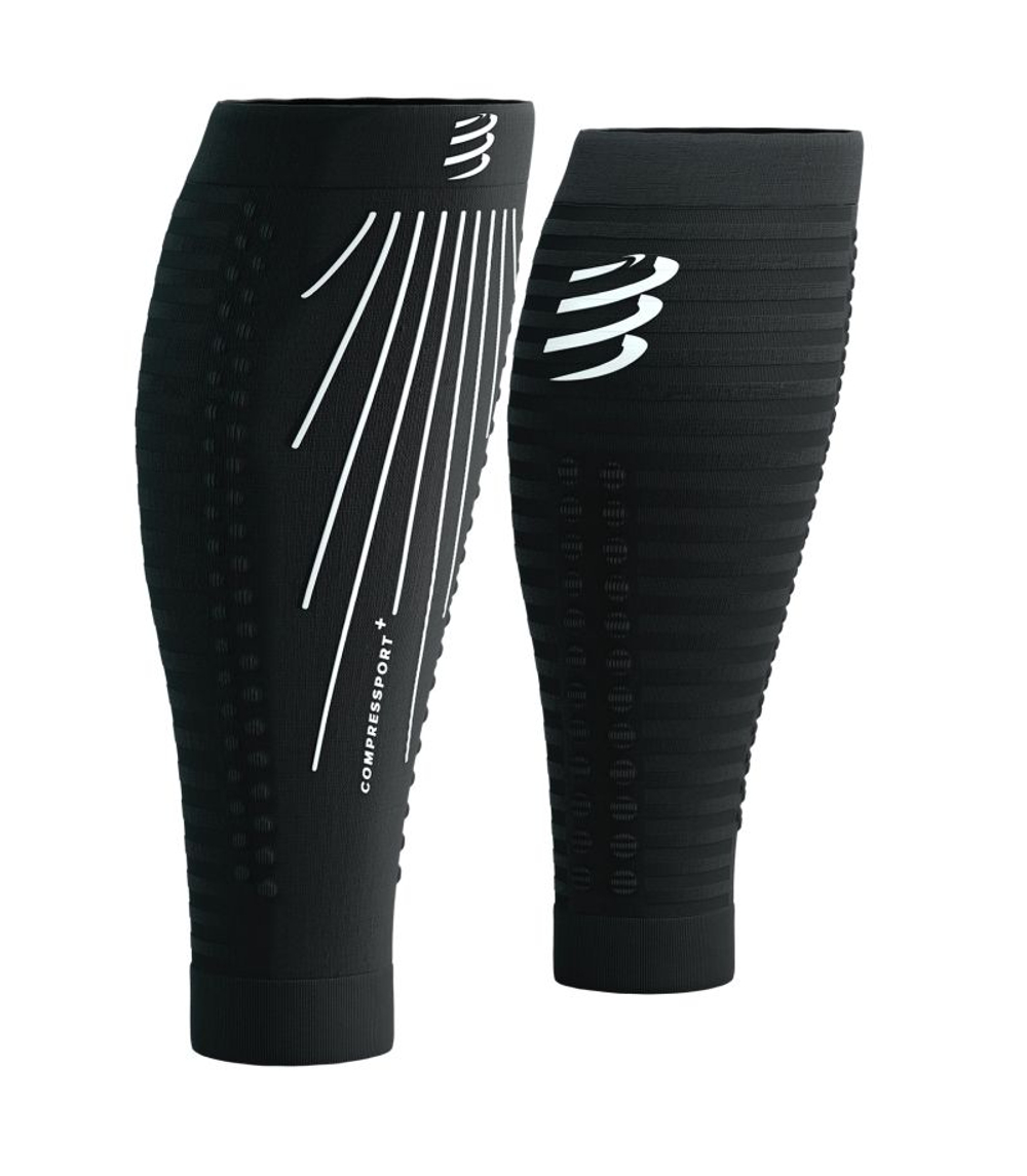 Compression sleeve Compressport R2 Aero Calf Sleeves - black/white