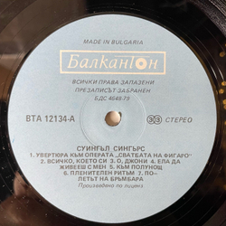 Винтажная виниловая пластинка The Swingles Reflections (Болгария 1988)