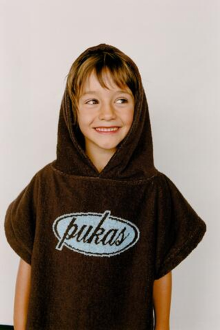 ZARA X PUKAS ПОЛОТЕНЦЕ-ПОНЧО PUKAS SURF, КОРИЧНЕВЫЙ