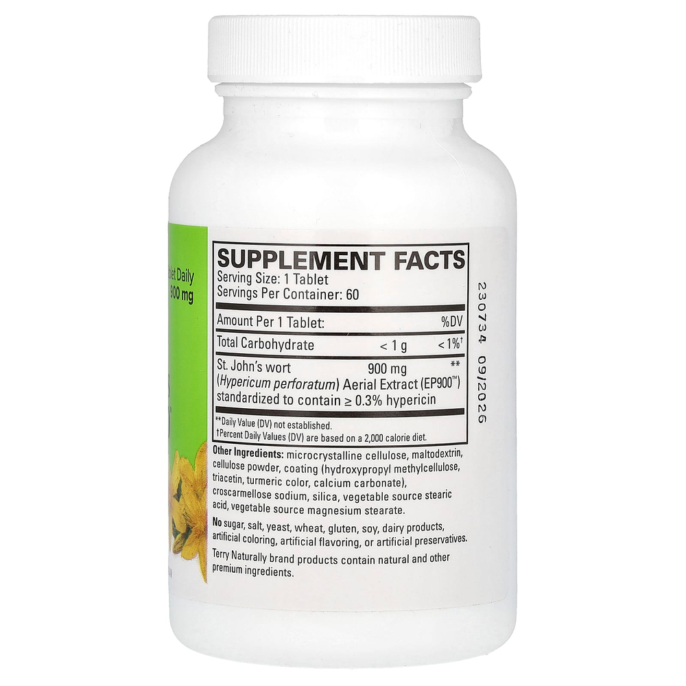 Terry Naturally, Зверобой 900, 900 мг, 60 таблеток