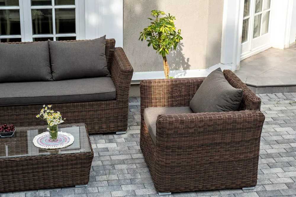 "Капучино" лаунж-зона из искусственного ротанга, цвет коричневый