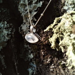 Подвеска ОКО-4 с цепочкой, серебро/лунный камень