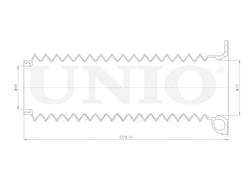 Пыльник переднего амортизатора правый UNIO DUC-10042