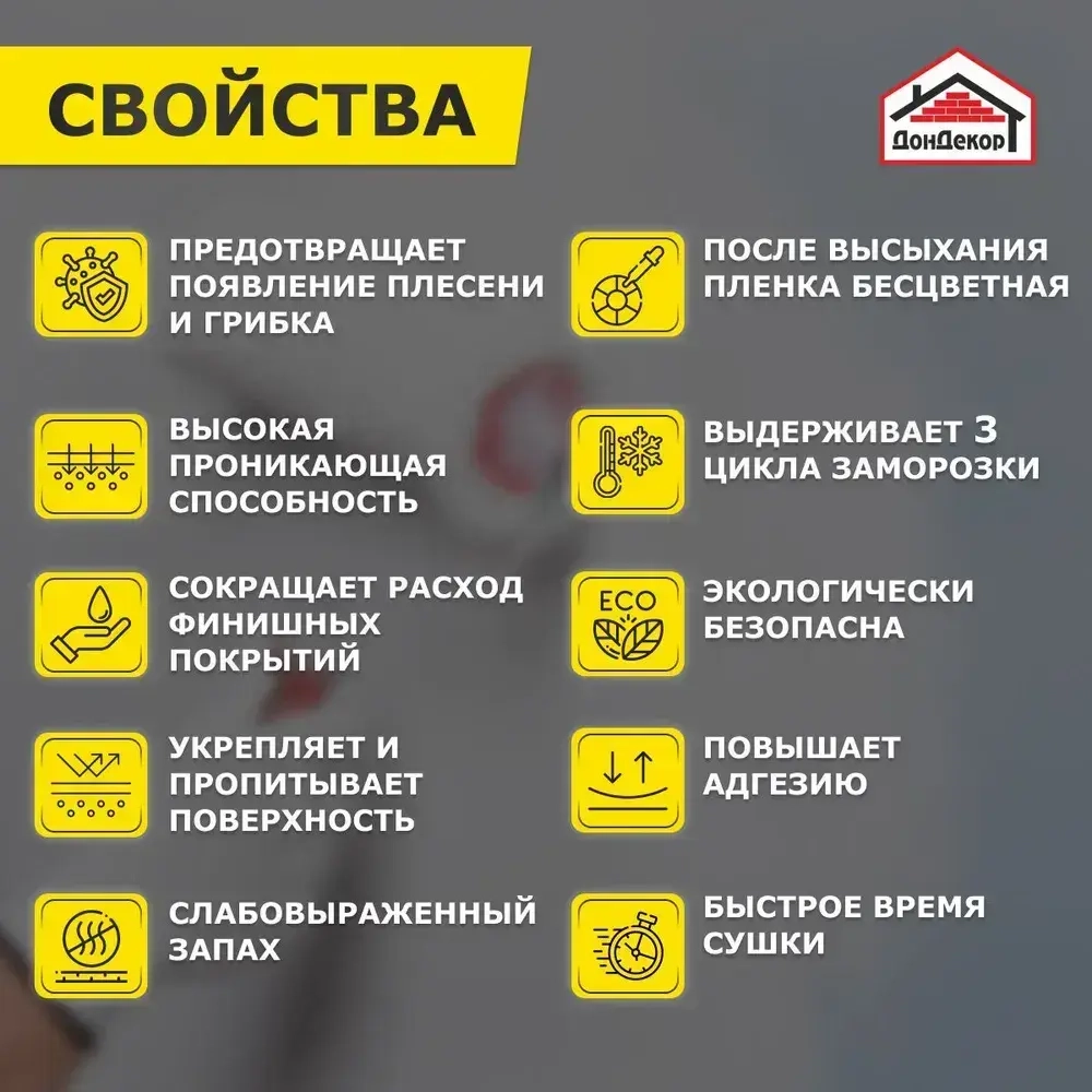 Грунтовка-концентрат 1:10, 1 л., для наружных и внутренних работ, глубокого проникновения Экстра