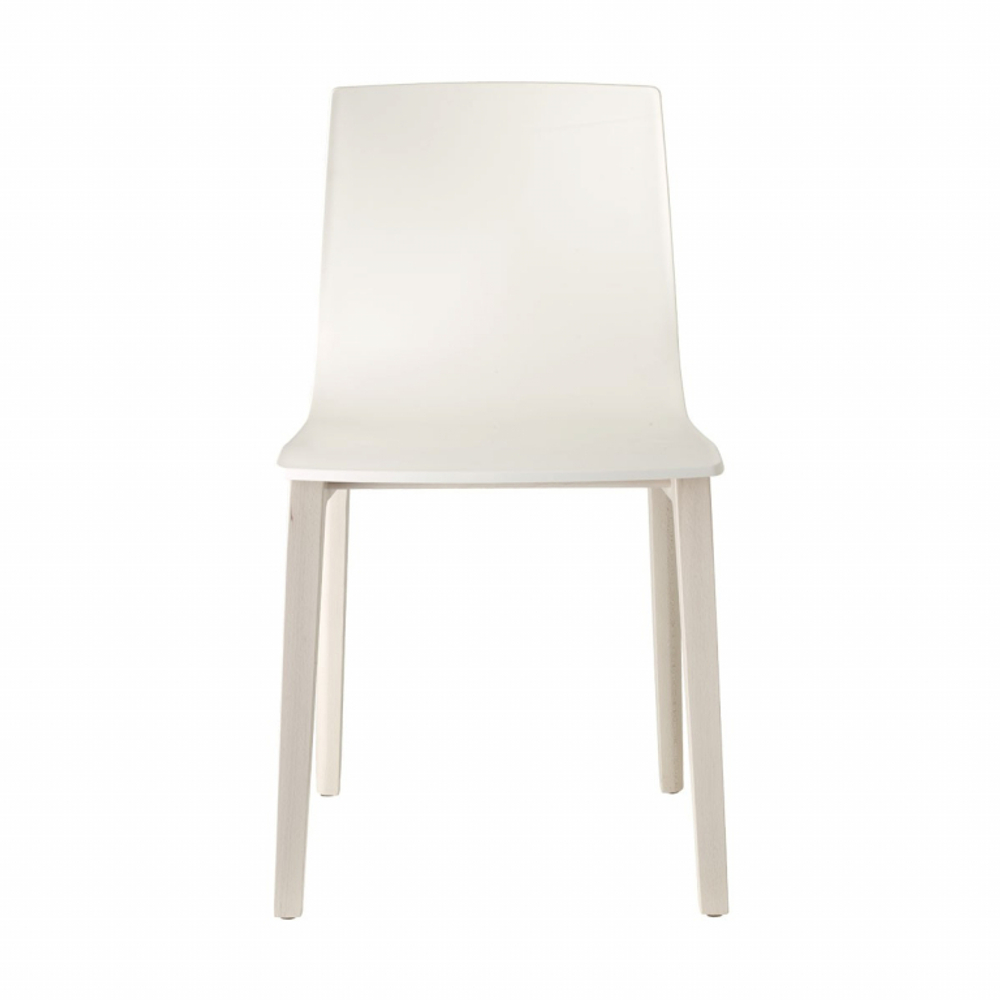 Стул пластиковый Scab Design Smilla Technopolymer, отбеленный бук, лен