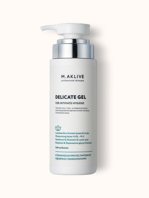 M.Aklive Деликатный гель для интимной гигиены, 200 мл