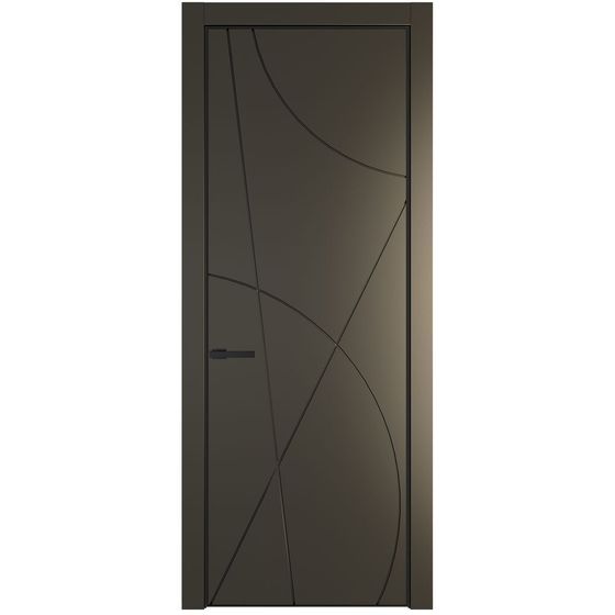 Фото межкомнатной двери эмаль Profil Doors 4PE перламутр бронза глухая кромка чёрная
