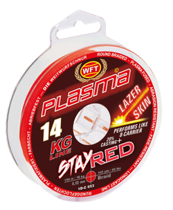 Шнур плетёный WFT KG PLASMA LAZER SKIN Stay Red 150/012