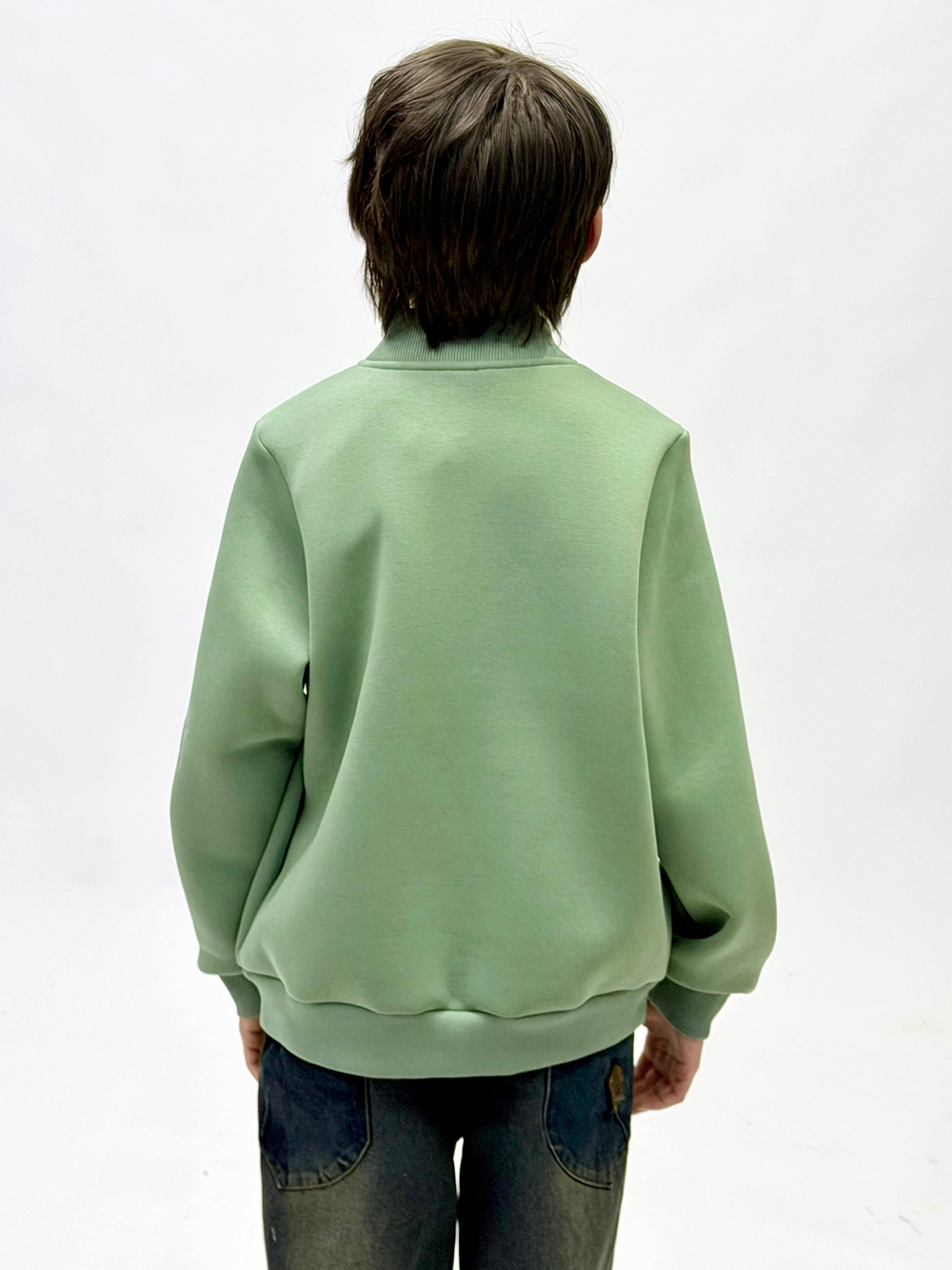 Бомбер трикотажный с начесом для мальчика 9-18 лет Fleur de Vie