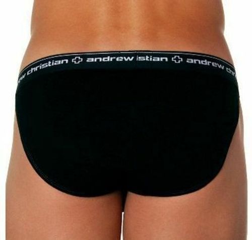 Мужские трусы танга черные Andrew Christian Almost Naked Extreme Brief Black