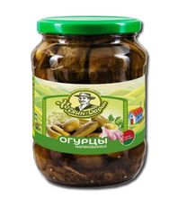 Огурцы маринованные 680г. Хозяин барин - купить не дорого в Москве