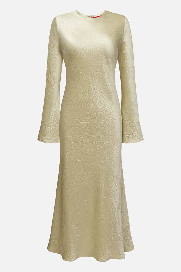 Платье-миди из жатого атласа