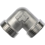 Отвод 90° с наружной резьбой STOUT SFT 0010 - 1" (для стальных труб, латунь никелированная)