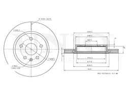 Диск тормозной задний UNIO BRD-20492