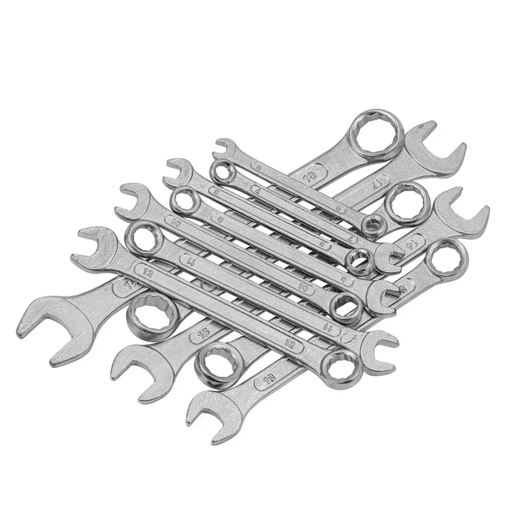 Набор ключей комбинированных 12 пр. (6-15,17,19мм), в пластиковом держателе WMC TOOLS WMC-5124MP